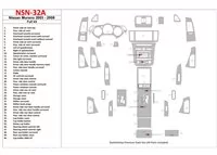 Nissan Murano 2003-2008 Kompletná súprava interiéru BD Dash Trim Kit - 1 Nissan Murano 2003-2008 Kompletná súprava interiéru BD Dash Trim Kit - 1