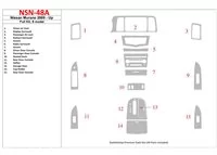 Kompletná súprava Nissan Murano 2009-UP, model S interiér BD Dash Trim Kit - 1 Kompletná súprava Nissan Murano 2009-UP, model S interiér BD Dash Trim Kit - 1