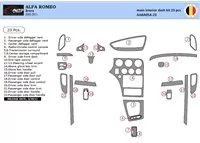 Alfa Romeo Brera 2005-2011 Súprava obloženia palubnej dosky interiéru 3D Dekor 22 dielov - 1 Alfa Romeo Brera 2005-2011 Súprava obloženia palubnej dosky interiéru 3D Dekor 22 dielov - 1