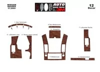 Nissan Navara D40 02.06-12.10 Súprava obloženia palubnej dosky 3D interiéru Dekorácia palubnej dosky 12 dielov - 2 Nissan Navara D40 02.06-12.10 Súprava obloženia palubnej dosky 3D interiéru Dekorácia palubnej dosky 12 dielov - 2