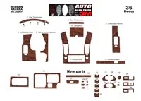 Nissan Navara D40 02.06-12.10 Súprava obloženia palubnej dosky 3D interiéru Dekorácia palubnej dosky 36 dielov - 2 Nissan Navara D40 02.06-12.10 Súprava obloženia palubnej dosky 3D interiéru Dekorácia palubnej dosky 36 dielov - 2