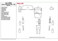 Základná sada Nissan Pathfinder 1994-1995, sada 16 dielov Interiér BD Dash Trim Kit - 1 Základná sada Nissan Pathfinder 1994-1995, sada 16 dielov Interiér BD Dash Trim Kit - 1