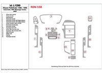 Nissan Pathfinder 1996-1999 automatická prevodovka, s centrom správ, 4WD, súprava 16 dielov Interiér BD Dash Trim Kit - 1 Nissan Pathfinder 1996-1999 automatická prevodovka, s centrom správ, 4WD, súprava 16 dielov Interiér BD Dash Trim Kit - 1