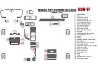 Nissan Pathfinder 2001-2004 OEM zhoda interiéru BD Dash Trim Kit - 1 Nissan Pathfinder 2001-2004 OEM zhoda interiéru BD Dash Trim Kit - 1