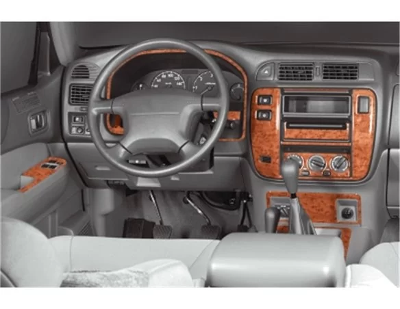 Nissan Patrol 03.98-01.00 Súprava obloženia palubnej dosky 3D interiéru Dekorácia palubnej dosky 21 dielov - 1