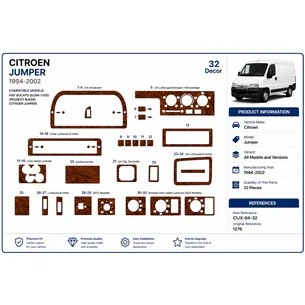 Citroen Jumper 1994-2002 3D dekor palubnej dosky, 32 dielov 2
