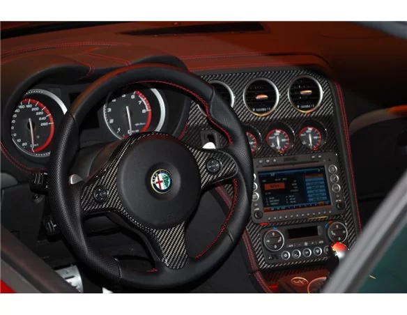 Alfa Romeo Brera 2005-2011 Súprava obloženia palubnej dosky interiéru 3D Dekor 22 dielov