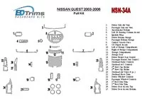 Nissan Quest 2003-2006 Kompletná súprava interiéru BD Dash Trim Kit - 1 Nissan Quest 2003-2006 Kompletná súprava interiéru BD Dash Trim Kit - 1