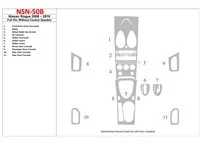 Kompletná sada Nissan Roque 2008-2010, bez interiéru stredového reproduktora BD Dash Trim Kit - 1 Kompletná sada Nissan Roque 2008-2010, bez interiéru stredového reproduktora BD Dash Trim Kit - 1