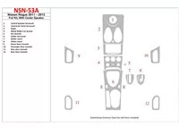 Kompletná súprava Nissan Roque 2011-UP s interiérom stredového reproduktora BD Dash Trim Kit - 1 Kompletná súprava Nissan Roque 2011-UP s interiérom stredového reproduktora BD Dash Trim Kit - 1