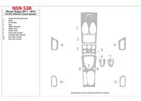 Úplná súprava Nissan Roque 2011-UP, bez interiéru stredového reproduktora BD Dash Trim Kit - 1 Úplná súprava Nissan Roque 2011-UP, bez interiéru stredového reproduktora BD Dash Trim Kit - 1