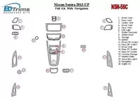 Nissan Sentra 2013-UP S NAVI Interiér BD Dash Trim Kit - 1