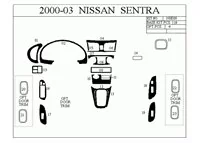 Nissan Sentra 95-97 3D súprava obloženia palubnej dosky interiéru 10-dielna súprava obloženia palubnej dosky - 1