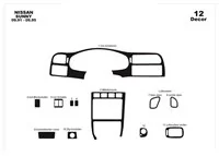 Nissan Sunny 09.91-09.95 3D súprava obloženia palubnej dosky interiéru 12-dielna súprava obloženia palubnej dosky - 2 Nissan Sunny 09.91-09.95 3D súprava obloženia palubnej dosky interiéru 12-dielna súprava obloženia palubnej dosky - 2