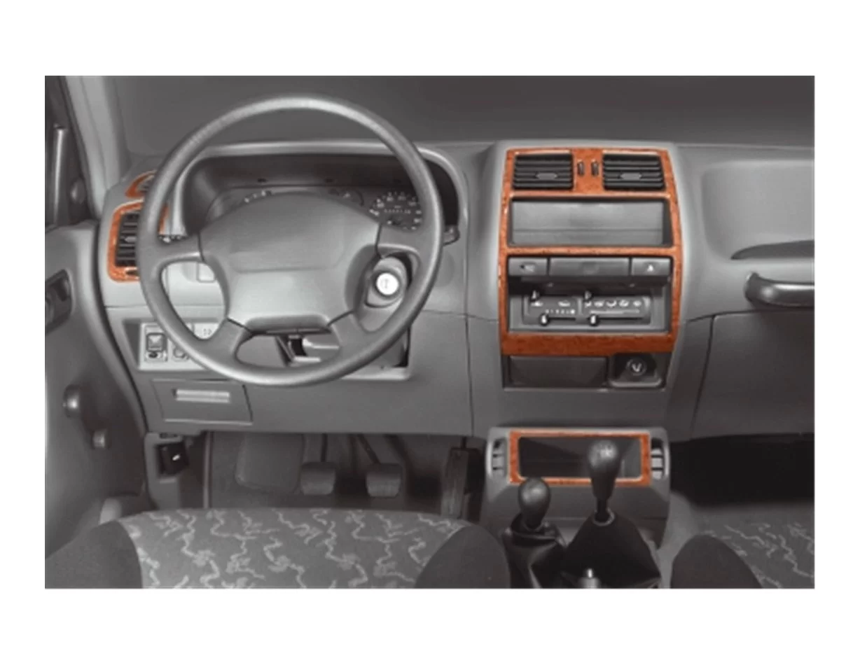Nissan Terrano 4x4 05.96-12.02 3D súprava obloženia palubnej dosky interiéru 7-dielna súprava obloženia palubnej dosky - 1