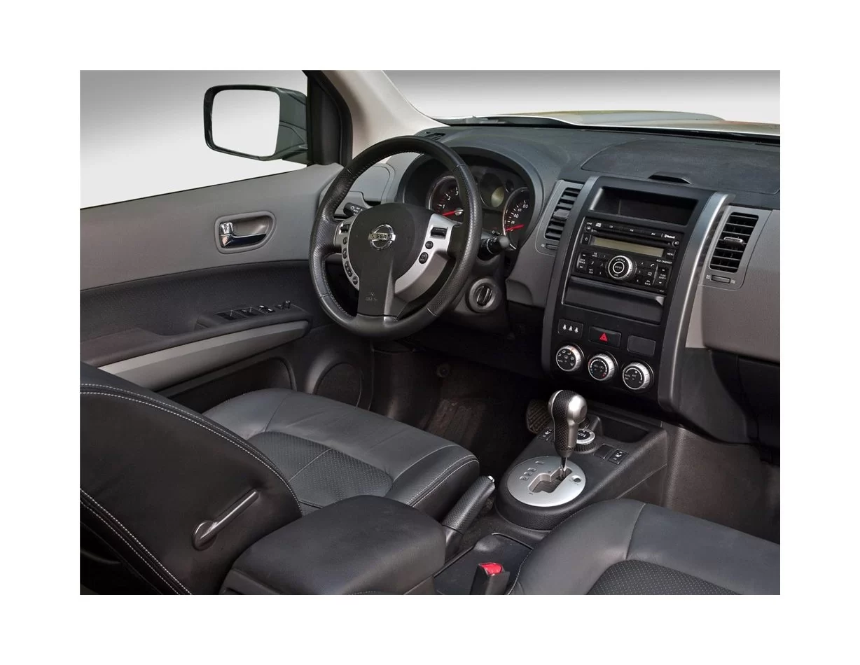 Nissan X Trail 2007-2013 Súprava obloženia palubnej dosky 3D interiéru Dekorácia palubnej dosky 16 dielov - 1