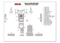 Nissan Z350 2003-2005 Kompletná súprava interiéru s automatickou prevodovkou BD Dash Trim Kit - 2 Nissan Z350 2003-2005 Kompletná súprava interiéru s automatickou prevodovkou BD Dash Trim Kit - 2