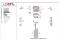Nissan Z350 2006-2008 Kompletná sada, interiér manuálnej prevodovky BD Dash Trim Kit - 1