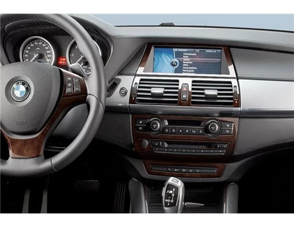 BMW X6 E71 2008-2014 Súprava obloženia palubnej dosky 3D interiéru Dekorácia palubnej dosky 41 dielov - 1