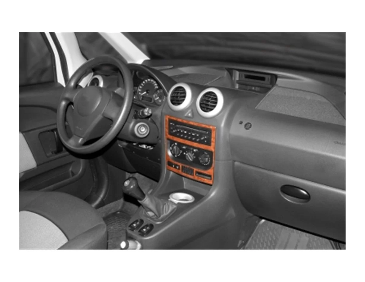 Peugeot 1007 04.2005 Súprava obloženia palubnej dosky 3D interiéru Dekorácia palubnej dosky 2 diely - 1
