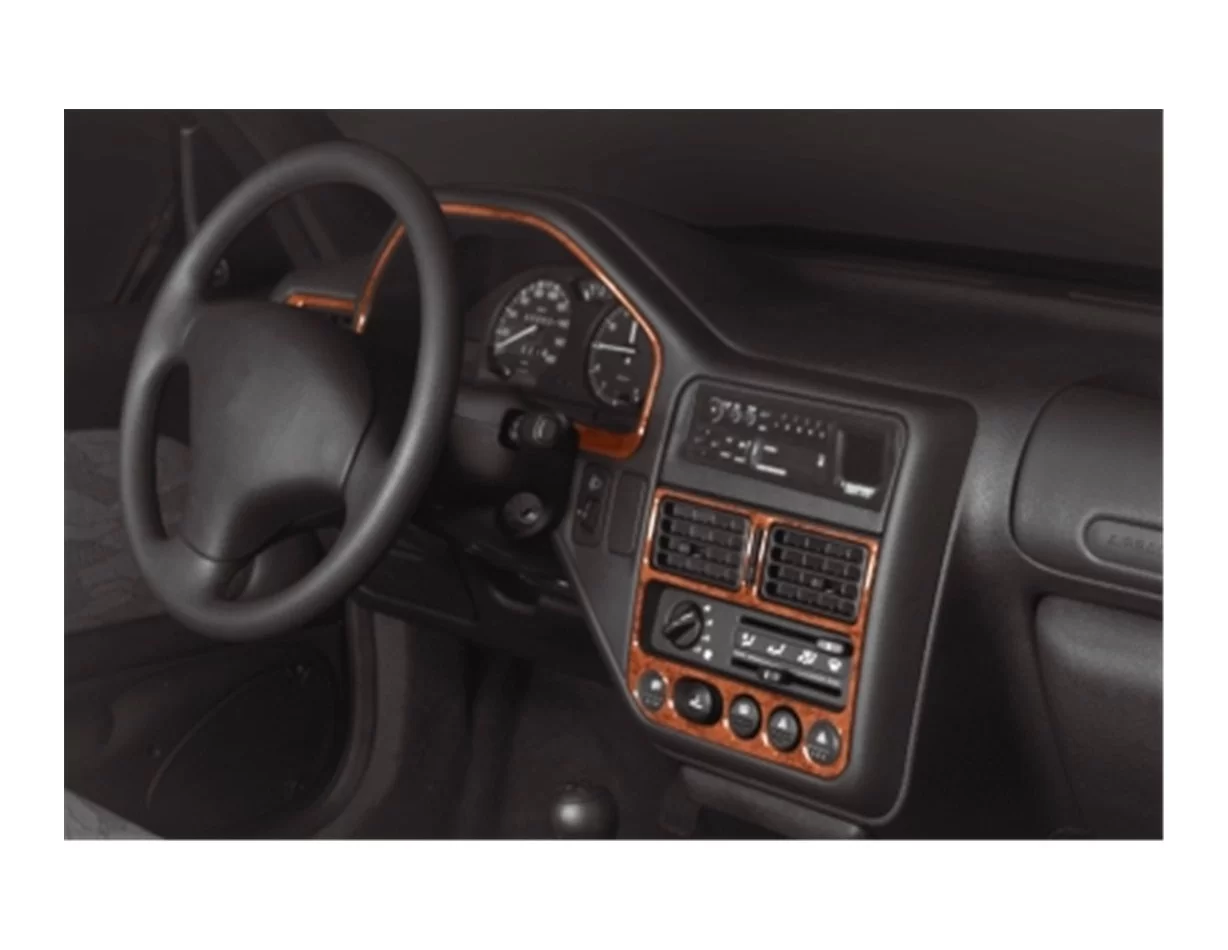 Peugeot 106 04.91-07.96 Súprava obloženia palubnej dosky 3D interiéru Dekorácia palubnej dosky 12 dielov - 1