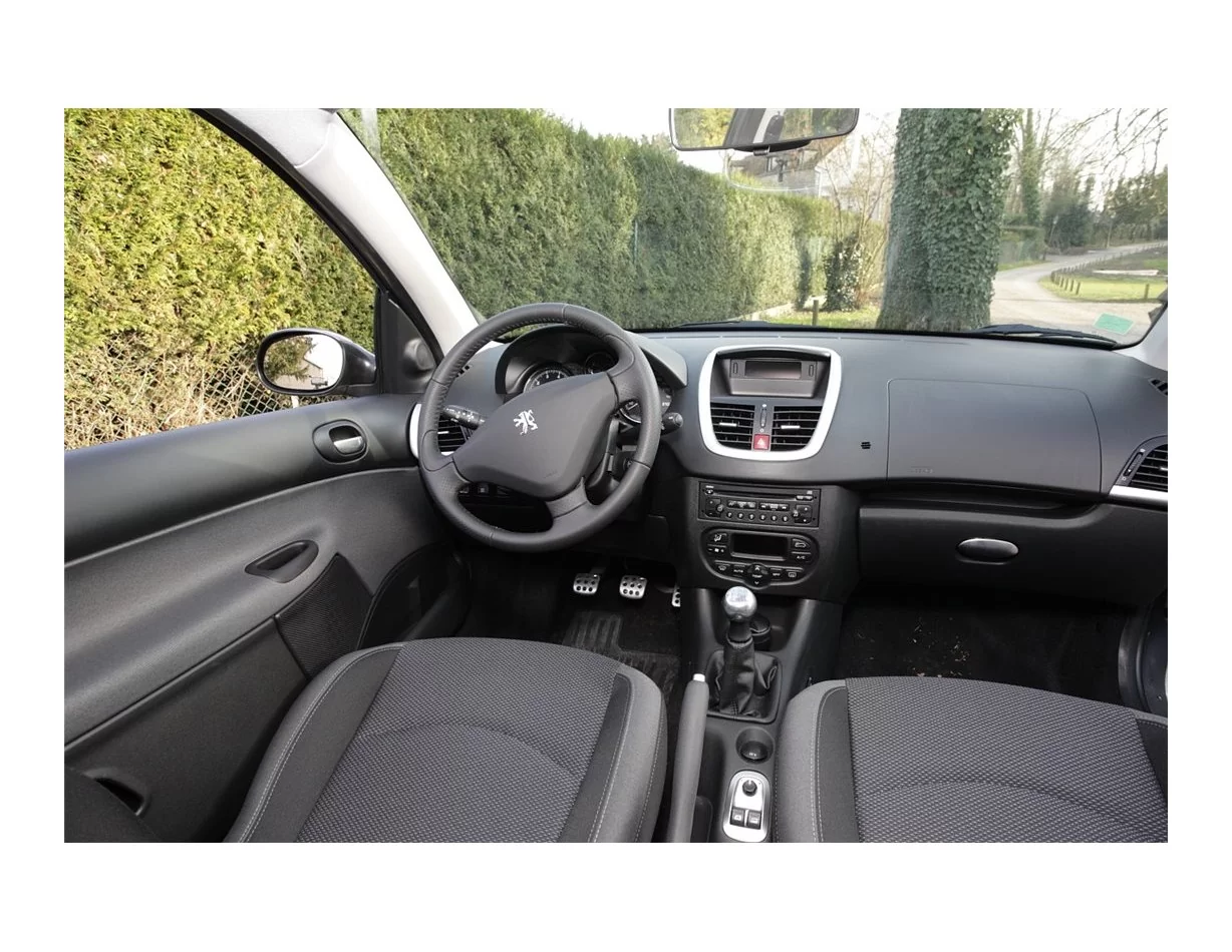 Peugeot 206 Plus 01.2009 Súprava obloženia palubnej dosky 3D interiéru Dekorácia palubnej dosky 6 dielov - 1