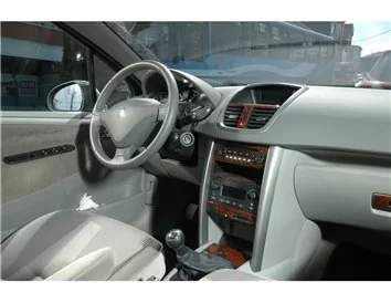 Peugeot 207 01.2007 Súprava 3D obloženia palubnej dosky interiéru Dekorácia palubnej dosky 17 dielov - 1