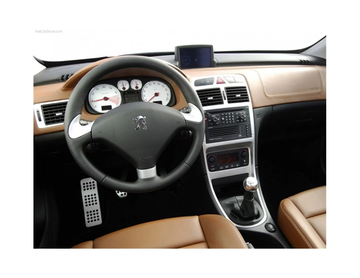 Peugeot 307 02.04-12.08 3D súprava obloženia palubnej dosky interiéru 12-dielna súprava obloženia palubnej dosky - 1