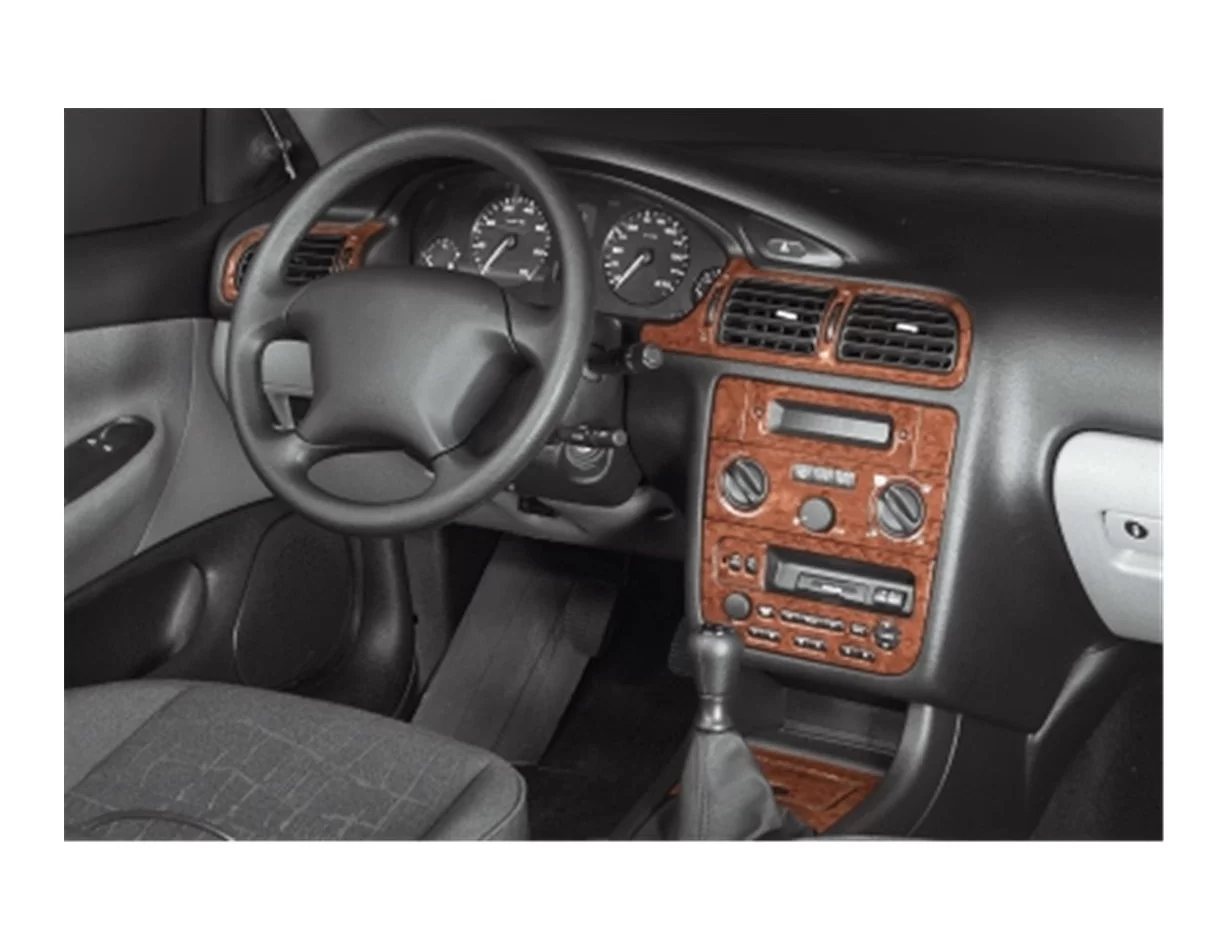 Peugeot 406 06.99-05.05 3D súprava obloženia palubnej dosky interiéru 13-dielna súprava obloženia palubnej dosky - 1