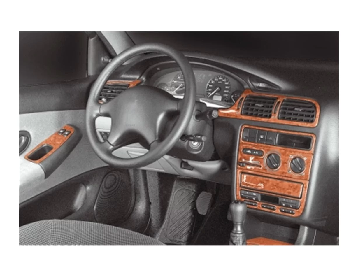 Peugeot 406 10,95-05,99 Súprava 3D obloženia palubnej dosky interiéru Dekorácia palubnej dosky 21 dielov - 1