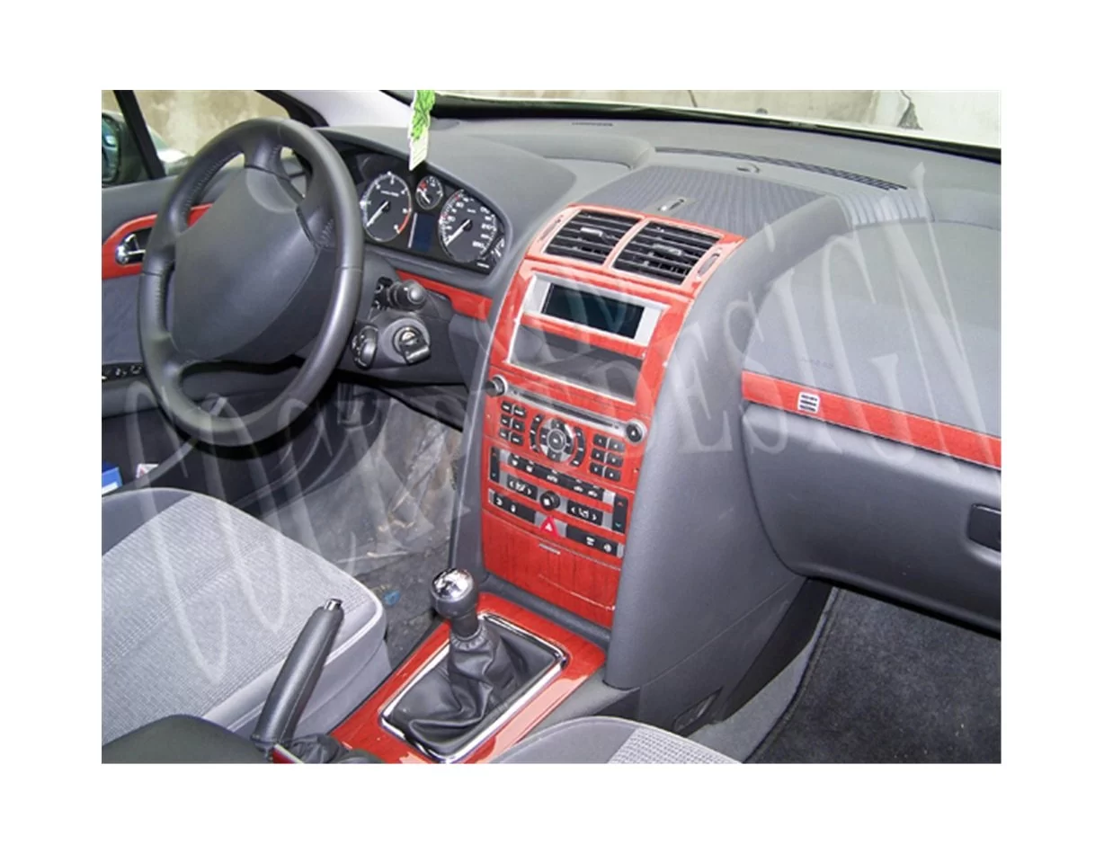 Peugeot 407 06.05-12.10 Súprava obloženia palubnej dosky 3D interiéru Dekorácia palubnej dosky 11 dielov - 1