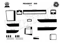 Peugeot 505 01.81-12.87 Súprava obloženia palubnej dosky 3D interiéru Dekorácia palubnej dosky 18 dielov - 2