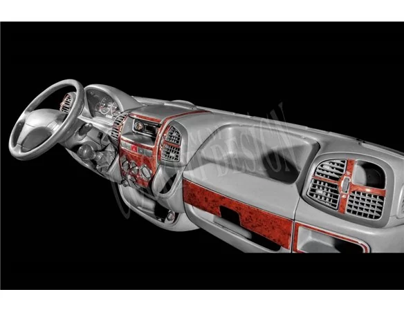 Peugeot Boxer 02.02-01.06 Súprava obloženia palubnej dosky 3D interiéru Dekorácia palubnej dosky 15 dielov - 1