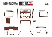 Peugeot Boxer 02.02-01.06 Súprava obloženia palubnej dosky 3D interiéru Dekorácia palubnej dosky 15 dielov - 2