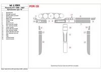 Porsche 911 1989-1997 Gearsometer Type B Interiér BD Dash Trim Kit - 1 Porsche 911 1989-1997 Gearsometer Type B Interiér BD Dash Trim Kit - 1