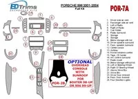 Porsche 996 2002-2004 Kompletná súprava interiéru BD Dash Trim Kit - 1 Porsche 996 2002-2004 Kompletná súprava interiéru BD Dash Trim Kit - 1