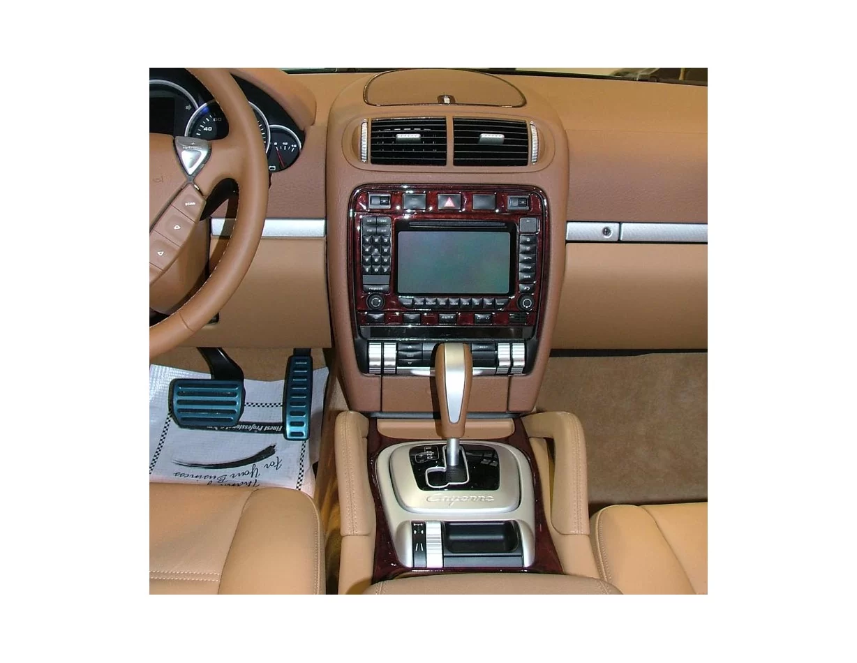 Porsche Cayenee 2003-UP S alebo bez NAVI Interiér BD Dash Trim Kit - 1