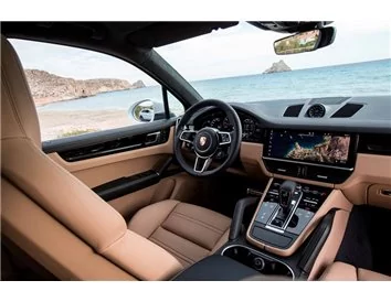Porsche Cayenne 2018 9Y0 / 9Y3 3D Súprava obloženia palubnej dosky interiéru Dekorácia palubnej dosky 17 dielov - 1