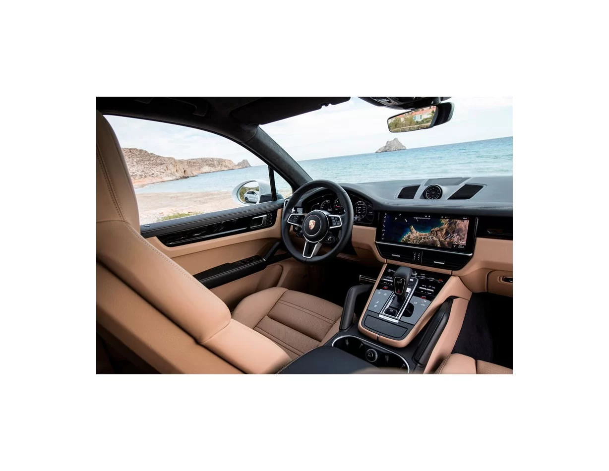 Porsche Cayenne 2018 9Y0 / 9Y3 3D Súprava obloženia palubnej dosky interiéru Dekorácia palubnej dosky 17 dielov - 1
