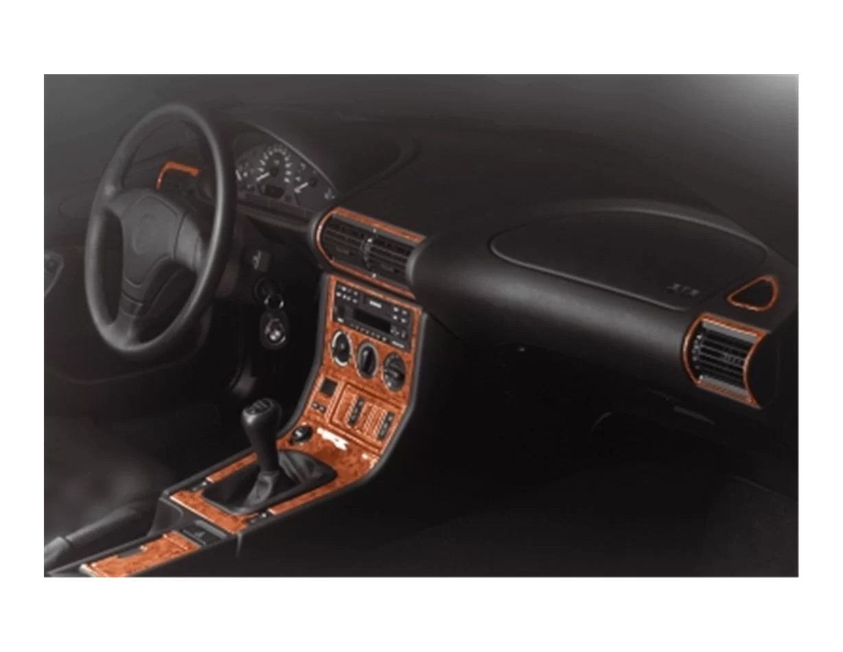 BMW Z3 E36-7 03.96-03.99 Súprava obloženia palubnej dosky 3D interiéru Dekorácia palubnej dosky 42 dielov - 1