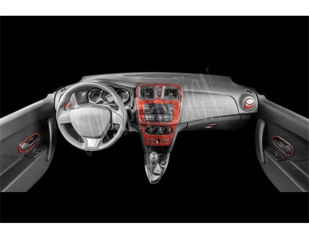 Renault Clio Symbol 01.2012 Súprava obloženia palubnej dosky 3D interiéru Dekorácia palubnej dosky 25 dielov - 1