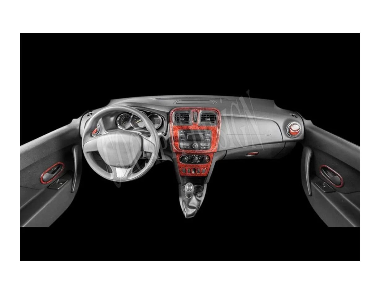 Renault Clio Symbol 01.2012 Súprava obloženia palubnej dosky 3D interiéru Dekorácia palubnej dosky 25 dielov - 1