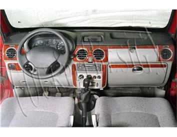Renault Kangoo-Nissan Kubistar 06.98-09.08 3D Súprava obloženia palubnej dosky interiéru Dekorácia palubnej dosky 10 dielov
