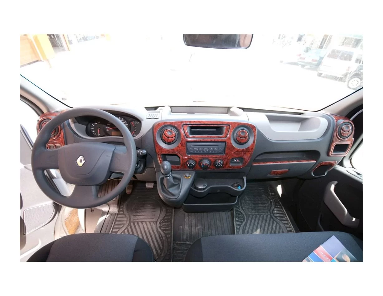 Renault Master-Nissan Interstar 01.2010 Súprava obloženia palubnej dosky interiéru 3D Obloženie palubnej dosky Dekor 23 dielov -