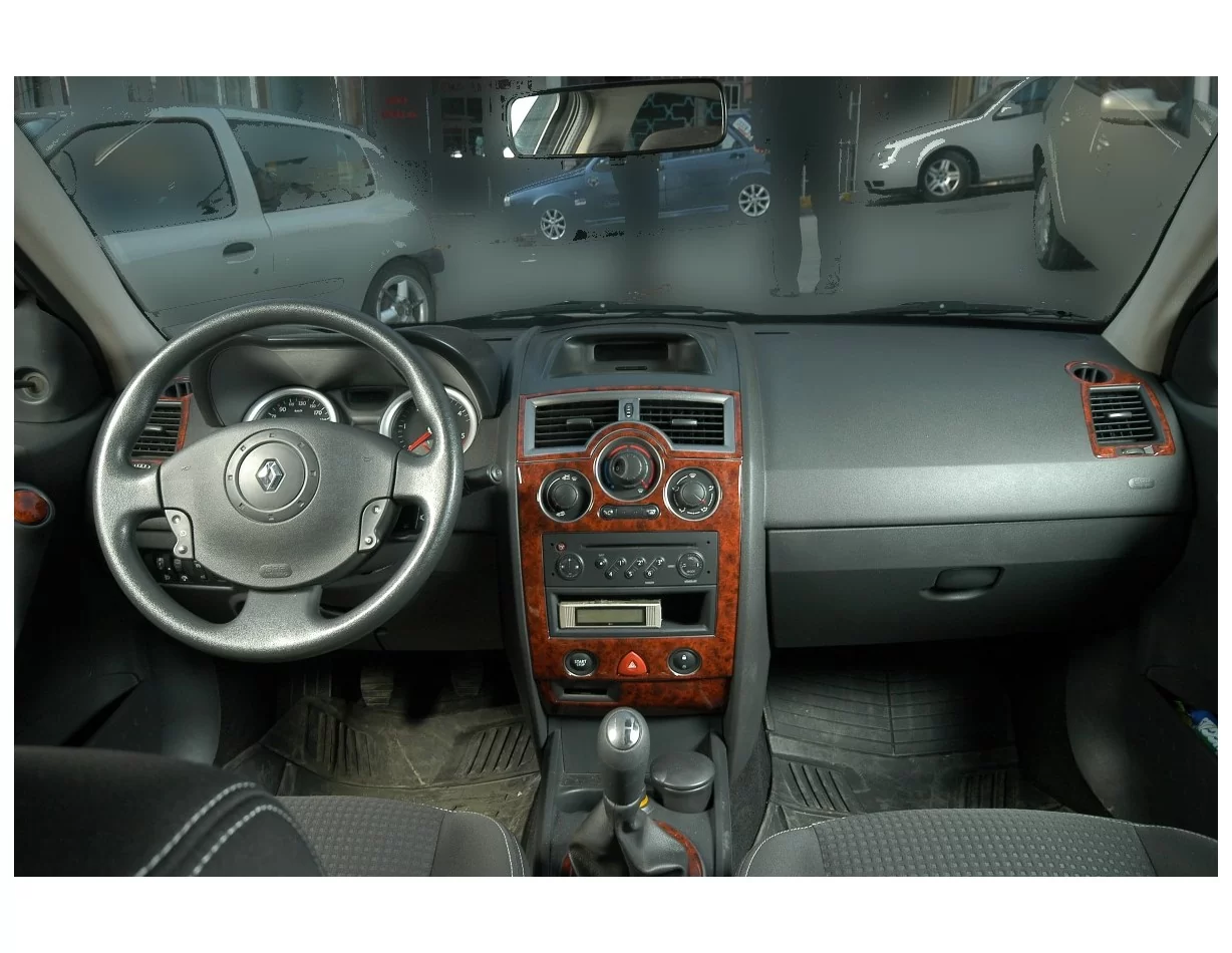 Renault Megane II 03.03-05.09 Súprava obloženia palubnej dosky 3D interiéru Dekorácia palubnej dosky 17 dielov - 1