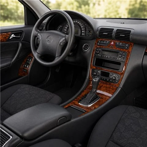 Mercedes C-Class W203 2000-2006 3D dekor palubnej dosky, 16 dielov
