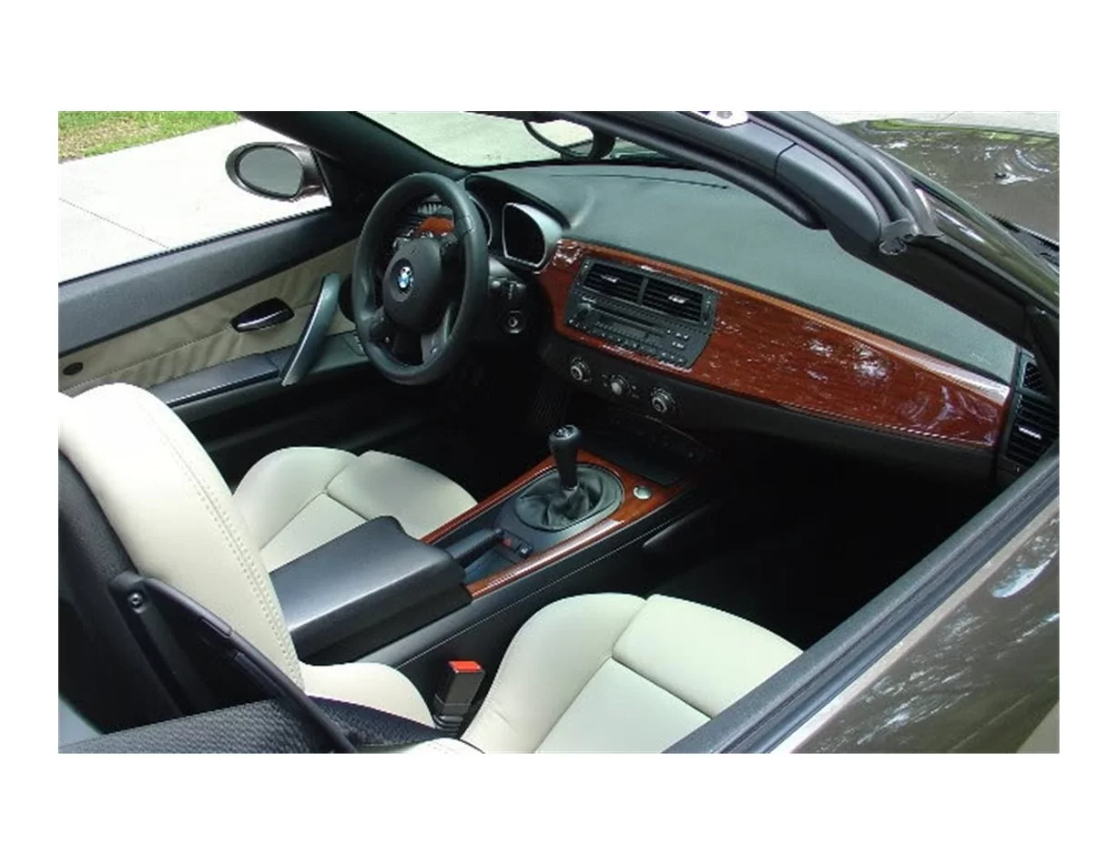 BMW Z4 E85 2003-2008 3D súprava obloženia palubnej dosky interiéru 30-dielna súprava obloženia palubnej dosky - 1