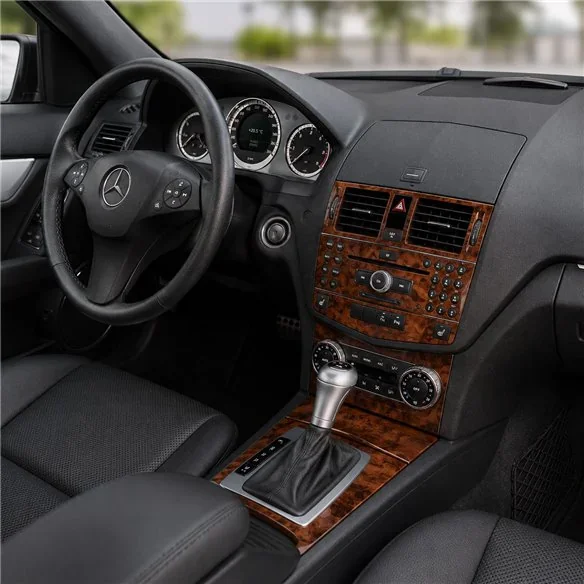 Mercedes C-Class W204 2006-2011 3D dekor palubnej dosky, 11 dielov