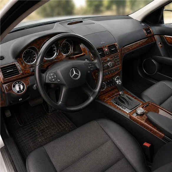 Mercedes C-Class W204 2007-2014 3D dekor palubnej dosky, 46 dielov