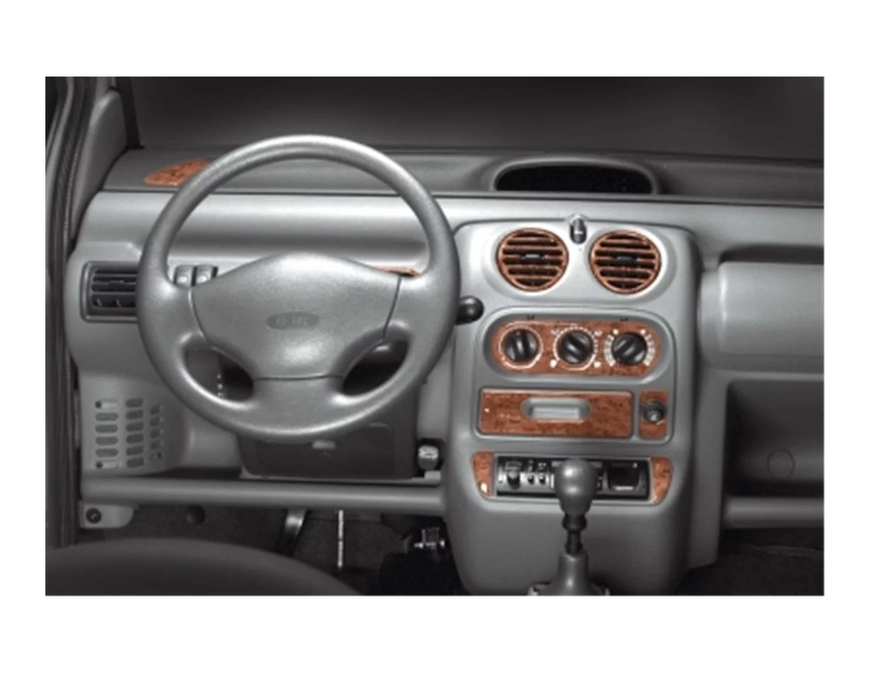 Renault Twingo 09.98-07.04 3D súprava obloženia palubnej dosky interiéru 12-dielna súprava obloženia palubnej dosky - 1